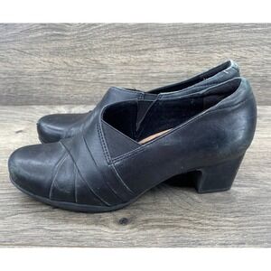 CLARKS Unstructured Rosalyn Adele Leather Classic‎ Shoes Women's Size 7 Black